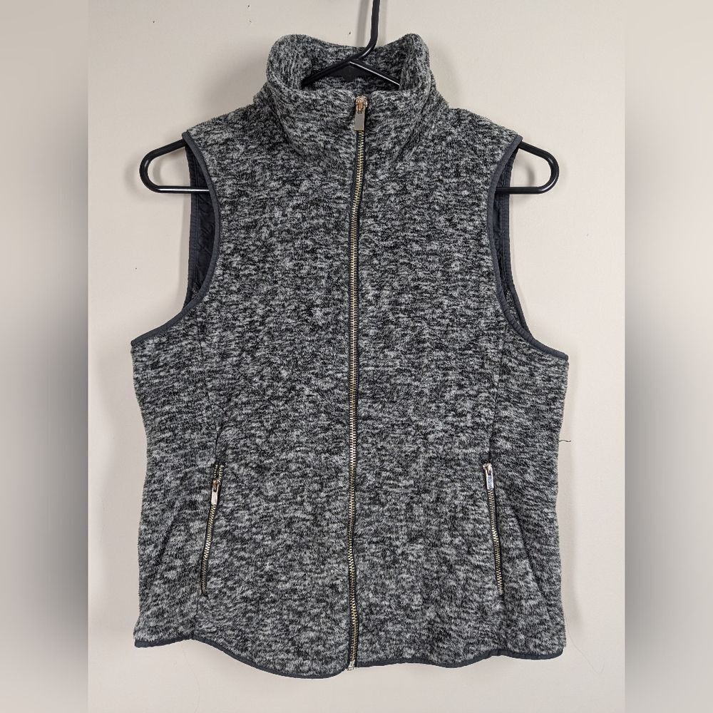 Abercrombie & Fitch Gray Knit Zip-Up Fleece Vest – Size Small